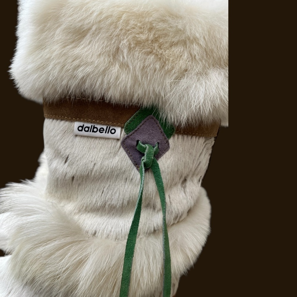 NWT Dalbello Diavolezza White Fur Boots Calf Hair & Real Fox Size 6.5 - Picture 3 of 7